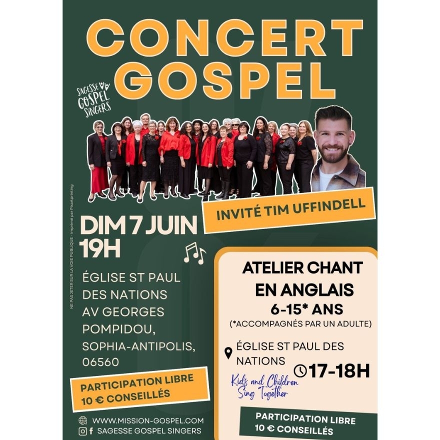 Sing Together (6-15 ans), Mission Gospel (16ans+)